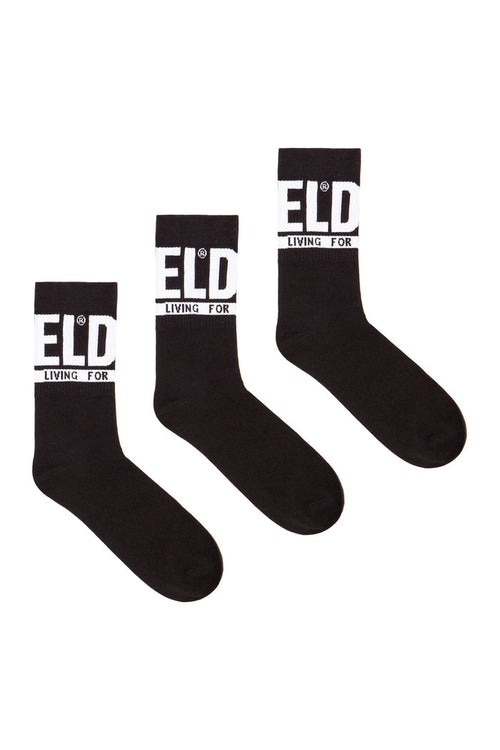Three-pack of logo cuff socks