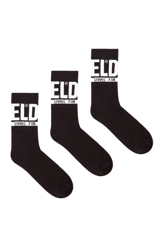 Three-pack of logo cuff socks