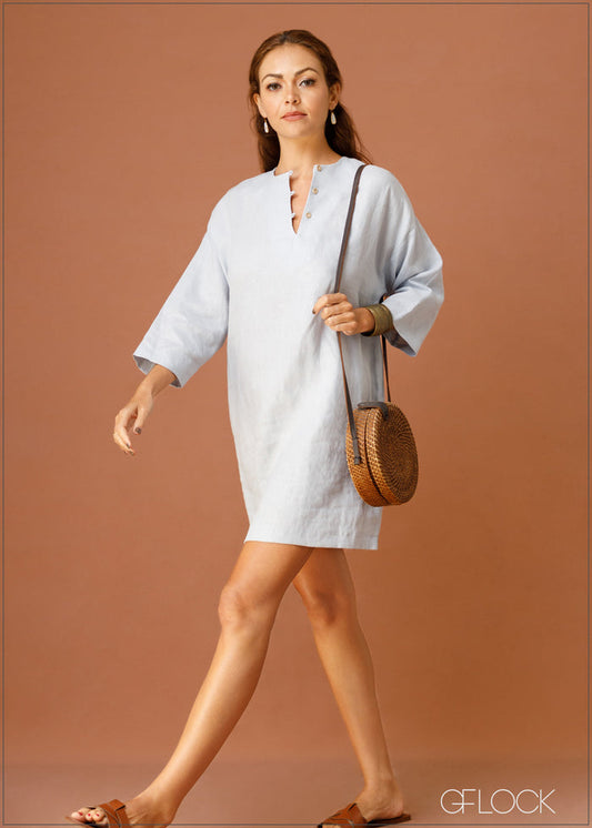 Three Quarter Sleeve Dress - 021023