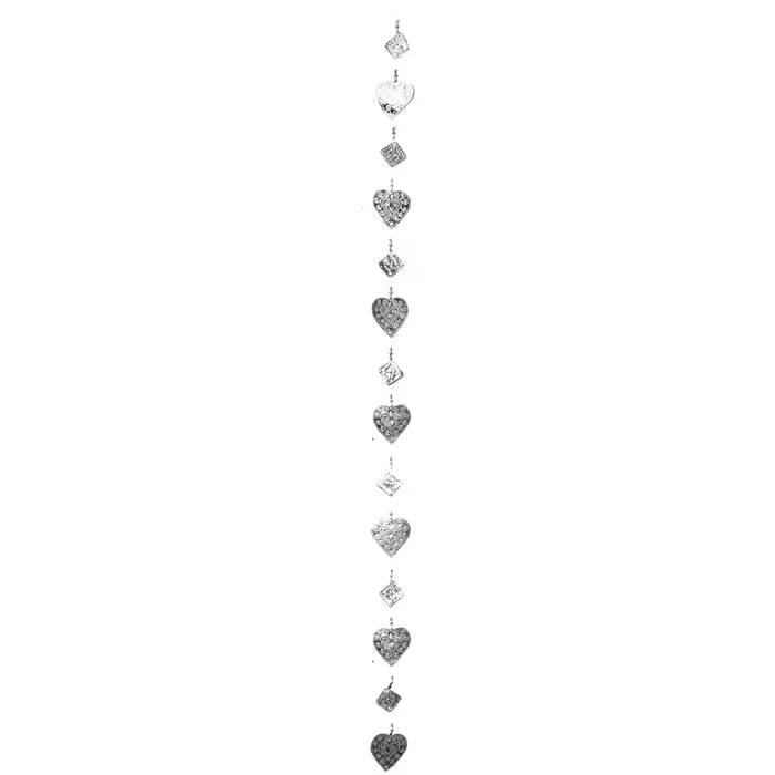 Tin Foil Heart Hanging Decor