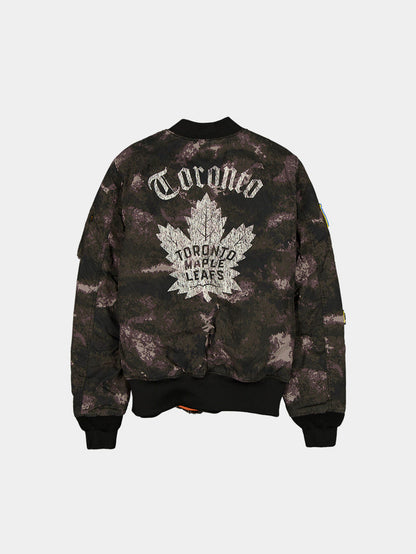 TORONTO MAPLE LEAFS X ALPHA X NEW ERA MA-1 BOMBER JACKET (BLACK CAMO) OUTERWEAR Alpha Industries