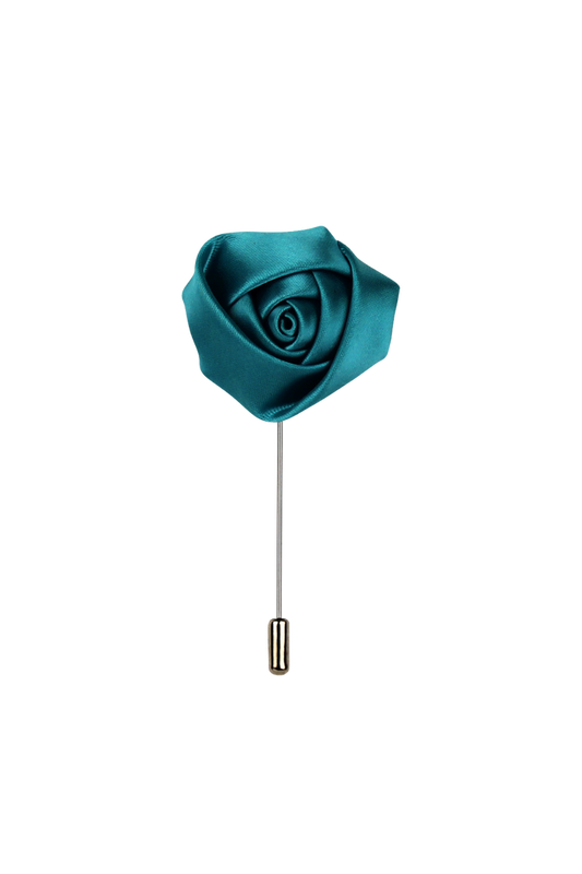 Totally Turquoise Flower Lapel Pin