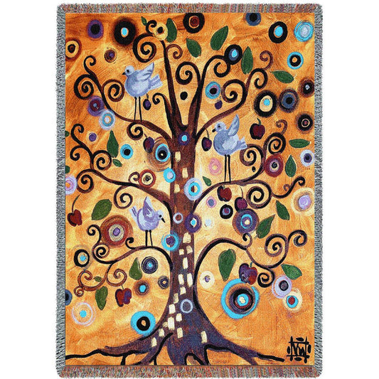 Tree of Life Woven Cotton Throw by Natasha Wescoat©