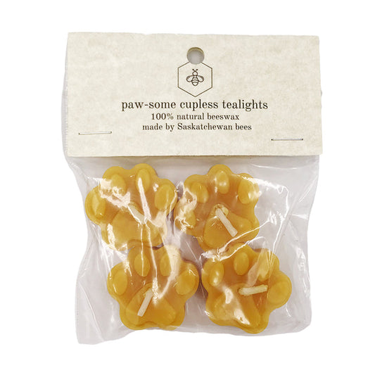 Tu-Bees Gourmet Honey - Pawsome Tealight Candles (4 Pack)