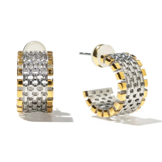 Two-Tone Watch Hoops - Greige Goods