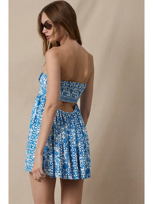 Vintage Floral Mini Dress - Greige Goods