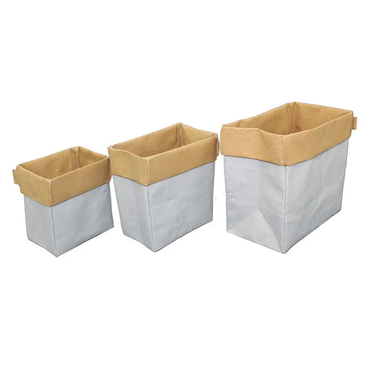 Vintage Grey Paper Basket