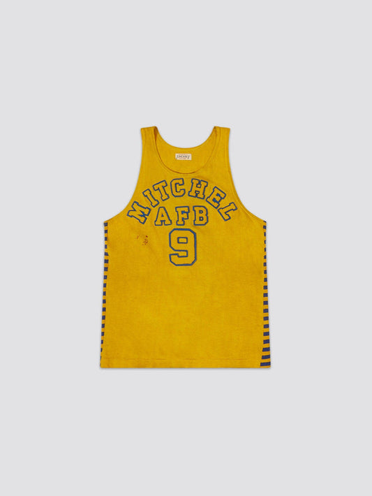 MITCHELL AFB BASKETBALL JERSEY TOP Alpha Industries YELLOW S
