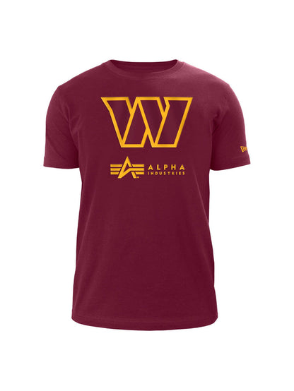 WASHINGTON COMMANDERS X ALPHA X NEW ERA T-SHIRT TOP Alpha Industries RED 2XL