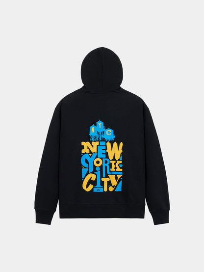WATER TOWER STACKS HOODIE TOP Alpha Industries BLACK XS