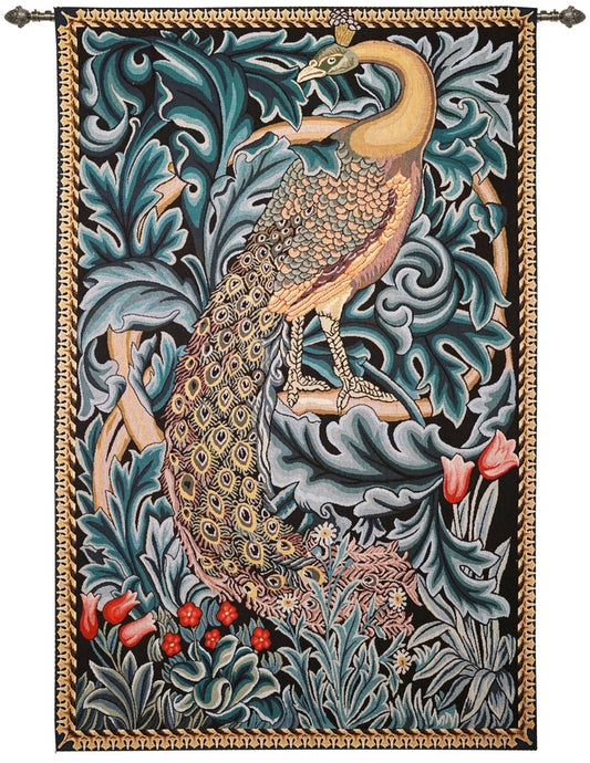 WH-WM-PEACOCK | WILLIAM MORRIS PEACOCK TAPESTRY WALL HANGING
