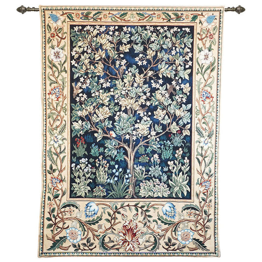 WH-WM-TLBL-BIG | WILLIAM MORRIS TREE OF LIFE BLUE BIG Tapestry Wall Hanging