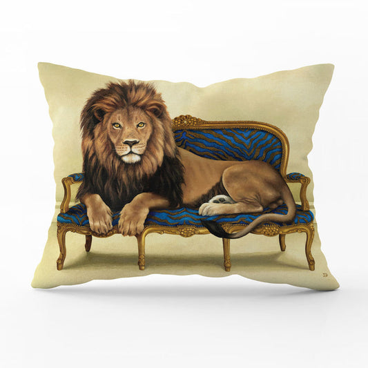 Wildlife At Leisure Decorative Pillow Cover - Lion
