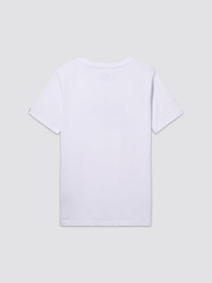 Youth Basic Tee from Alpha Industries in white cotton with short sleeves.