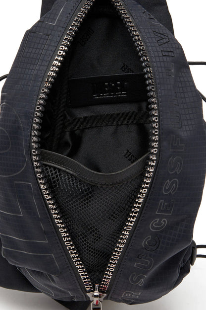 Zip-D-Sling bag in check-jacquard shell