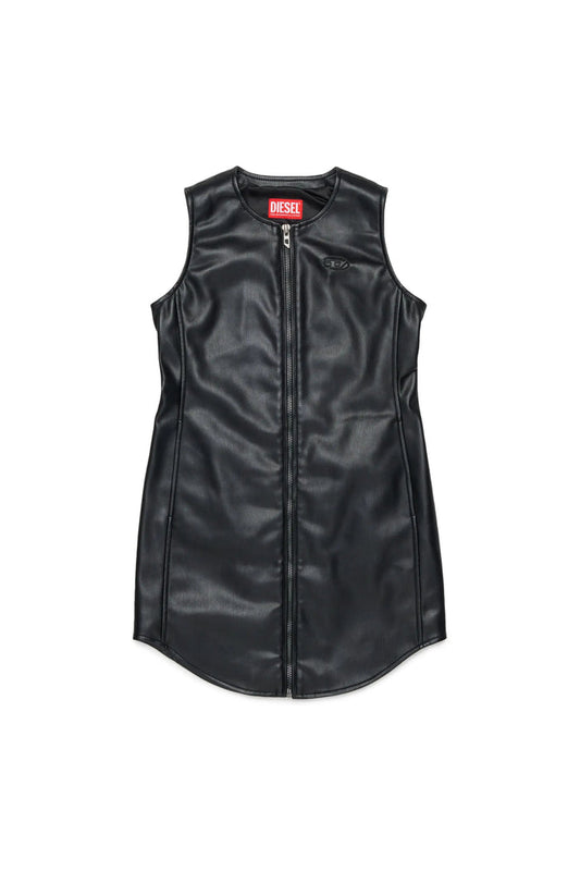 Zip-through sleeveless shirt dress