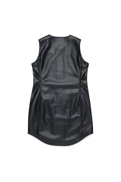 Zip-through sleeveless shirt dress