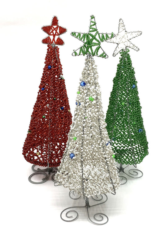 Zulu Large Hand Beaded Standing Christmas Tree