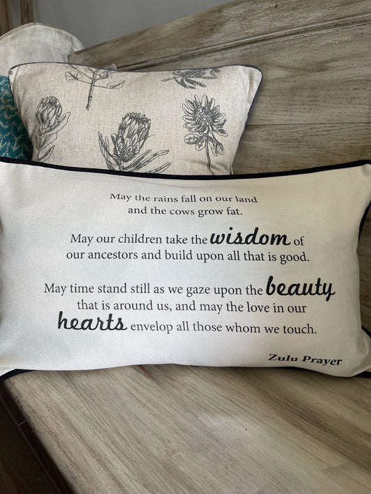 Zulu Prayer Pillow Cover